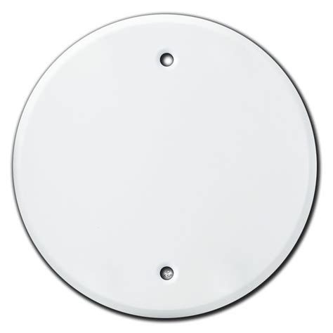 White Round Electrical Box Covers 